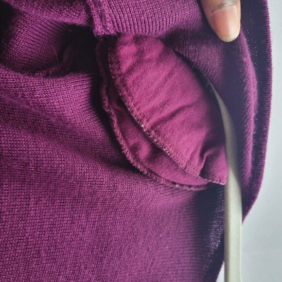 Rosanna Long Open Front Belted Purple Duster/Cardigan (Size: L) - Picture 10 of 14